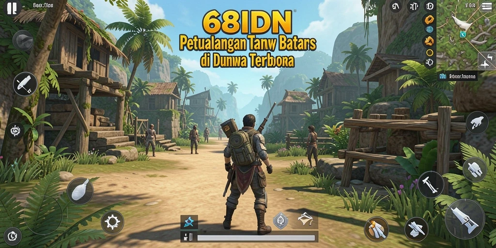 Screenshot gameplay 68IDN menampilkan petualangan di dunia terbuka yang luas.