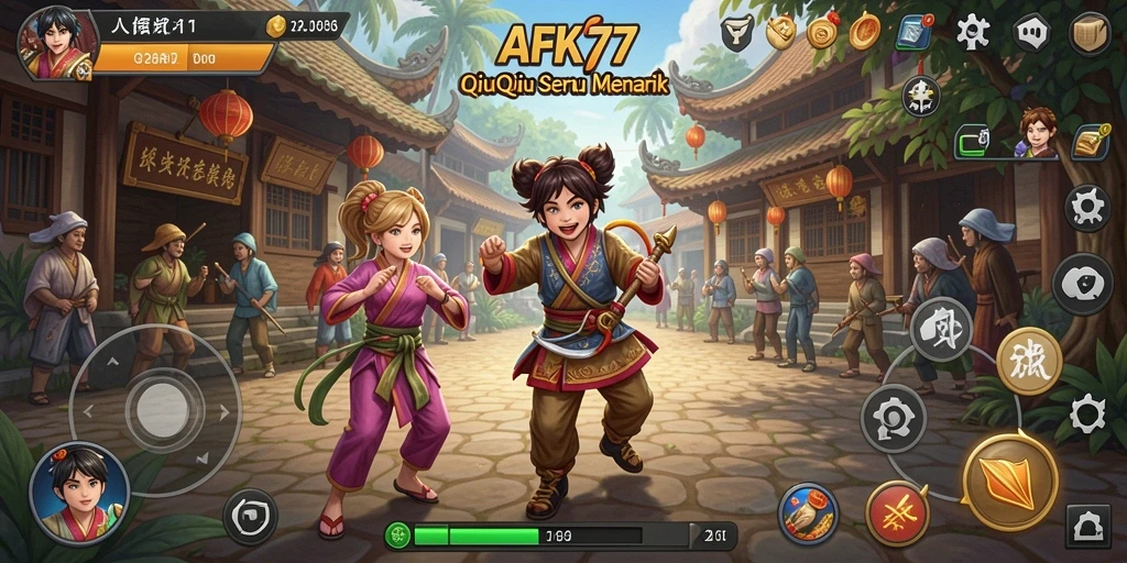 Tampilan gameplay QiuQiu yang seru dan menantang di AFK77.