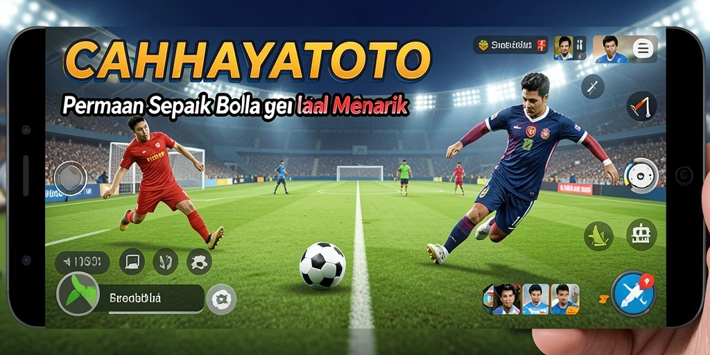 Tampilan gameplay seru dalam <strong>CAHAYATOTO</strong> yang menampilkan aksi permainan sepak bola.
