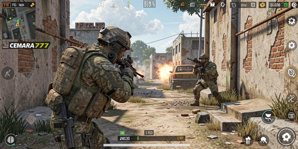 Gameplay CEMARA777 yang mendebarkan dalam pertarungan FPS.