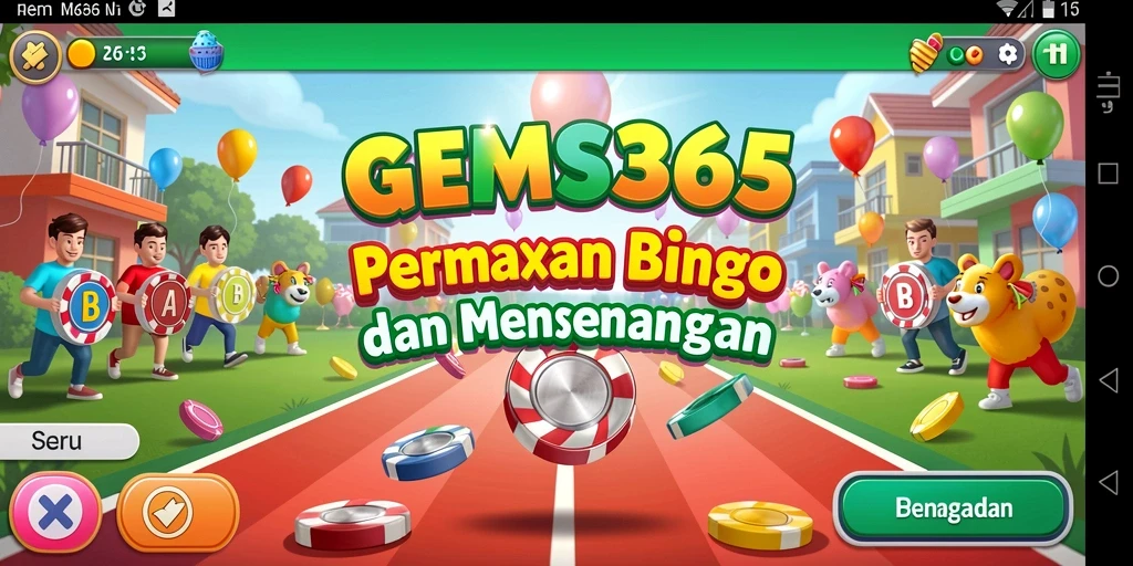 Tampilan gameplay menarik di aplikasi Bingo GEMS365.