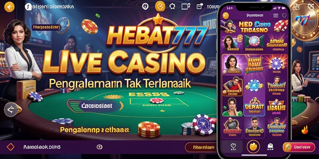 Tampilan gameplay Live Casino yang menarik dan realistis di HEBAT777.