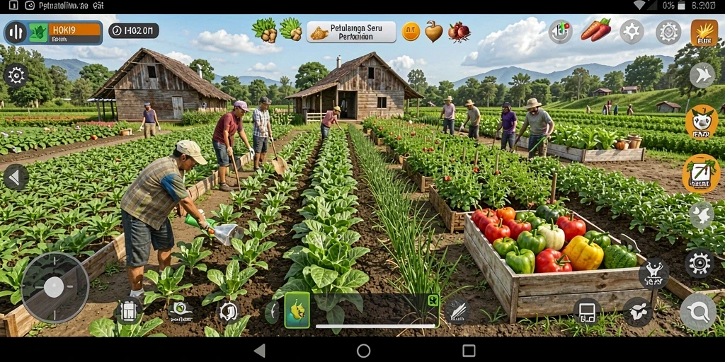 Gameplay seru HOKI9 yang menampilkan pertanian dan bercocok tanam.