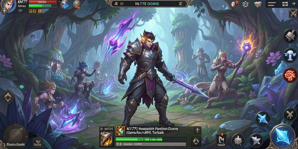 Tangkapan layar gameplay KM777 yang menampilkan aksi ARPG yang mendebarkan.