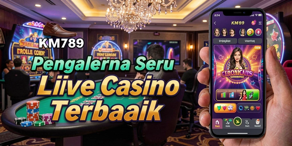Tampilan permainan Live Casino di KM789 yang mendebarkan.