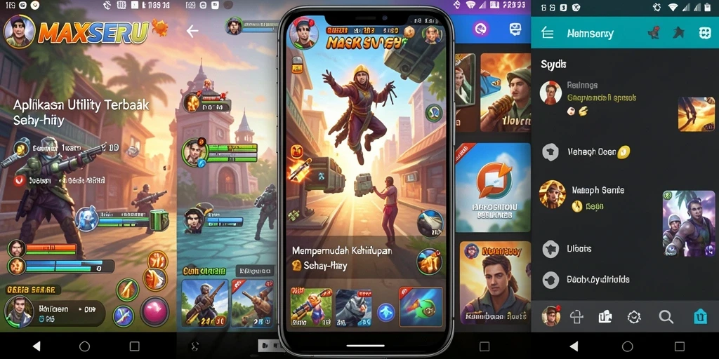 Screenshot utama MAXSERU menampilkan antarmuka aplikasi Utility yang menarik dan mudah digunakan.