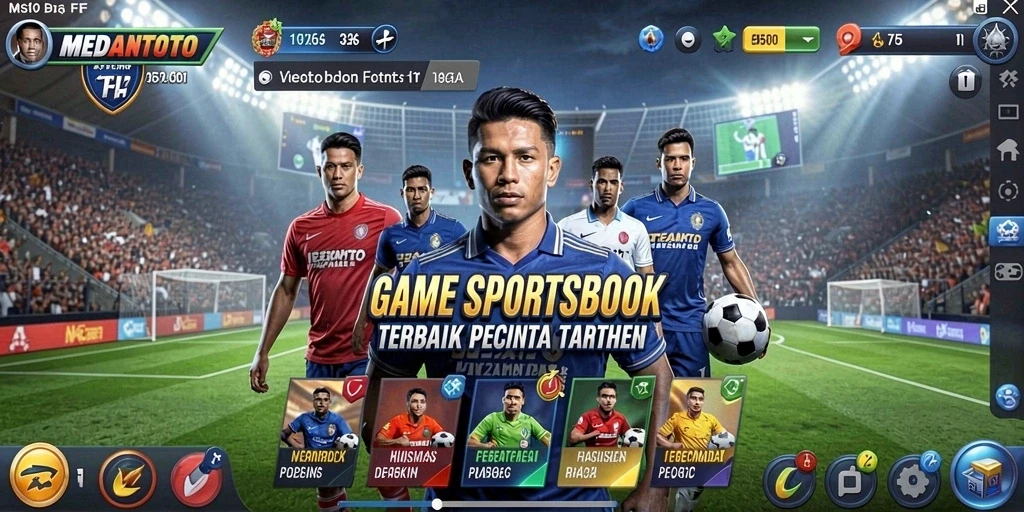 Screenshot utama menunjukkan antarmuka taruhan olahraga MEDANTOTO.