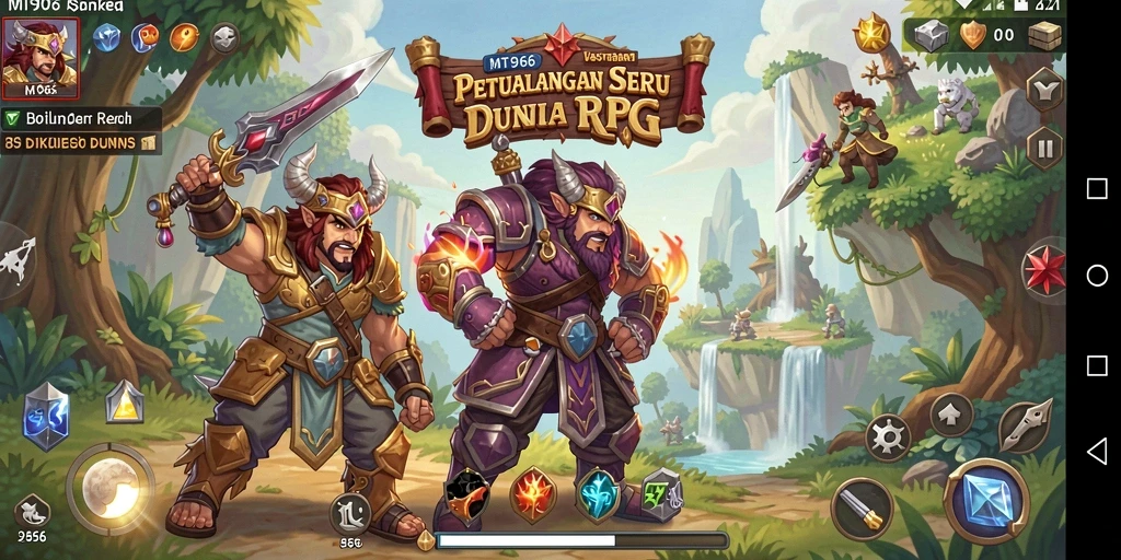 Gameplay epik dalam dunia RPG MT966 dengan karakter menarik.