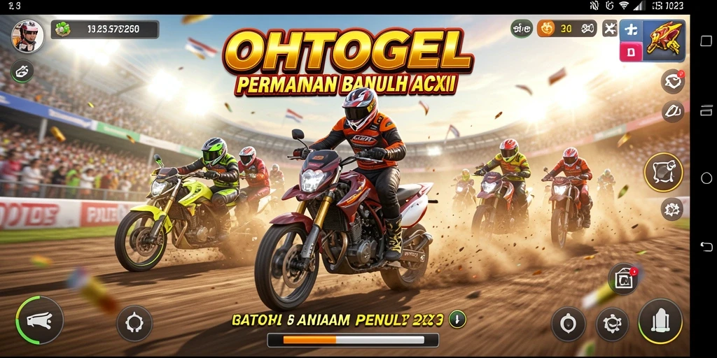 Tampilan gameplay OHTOGEL yang seru saat balapan.