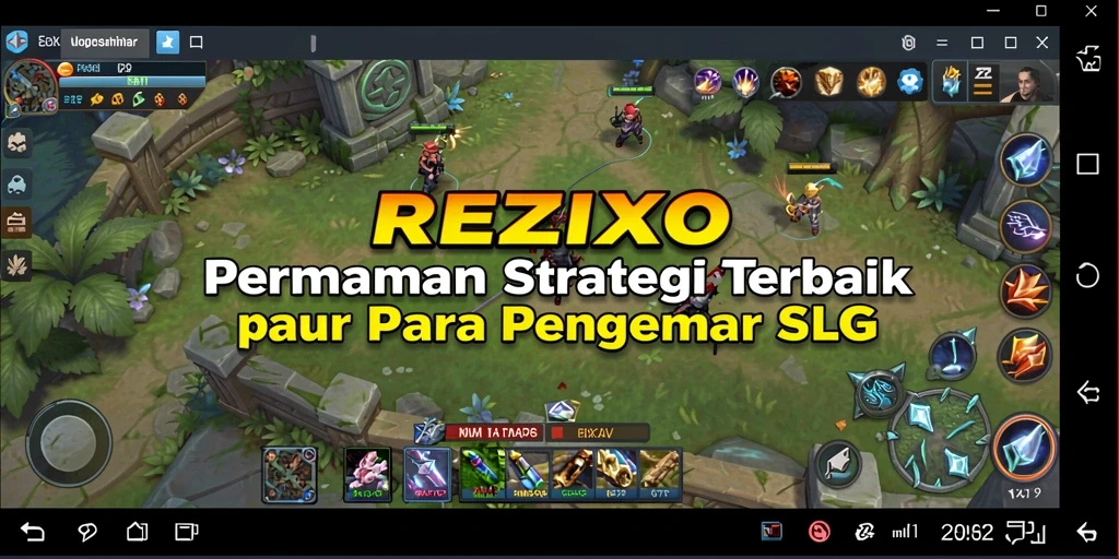 Tangkapan layar gameplay REZIXO yang menunjukkan strategi perang yang mendebarkan.