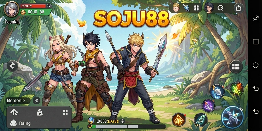 Gameplay menakjubkan di SOJU88 dengan karakter anime ikonik.