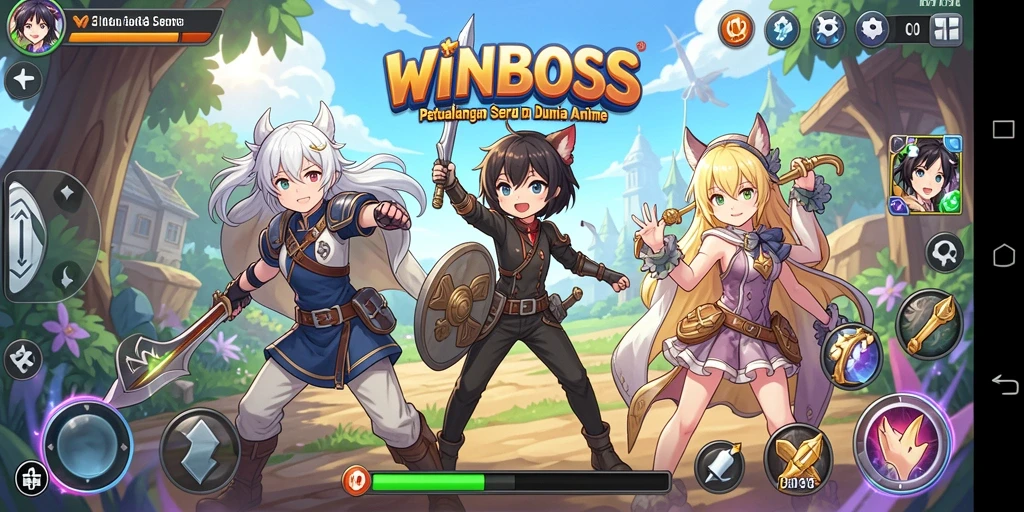 Gameplay menarik WINBOSS dengan karakter Anime yang keren.