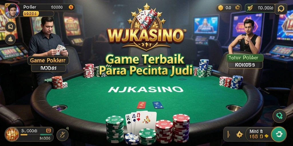 Tampilan gameplay seru di WJKASINO saat bermain poker.