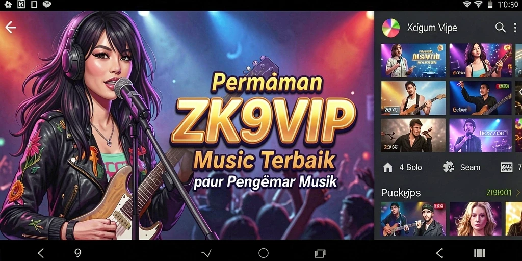 Screenshot utama ZK9VIP menampilkan tantangan musik yang mengasyikkan.